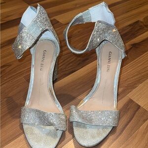 Gianni Bini Glittering Silver Heels